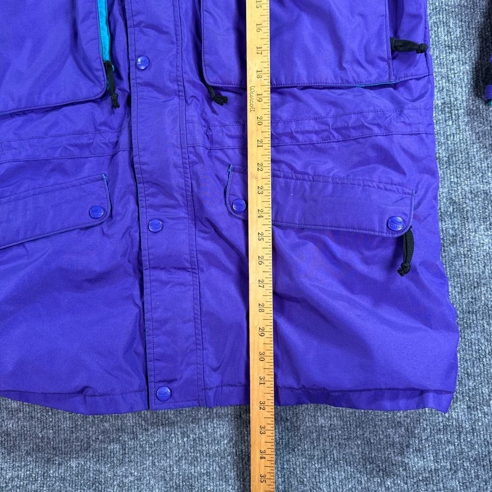 Vintage LL Bean Mountain Parka Jacket Mens XL Purple Teal 90s Made in USA - Picture 5 of 15